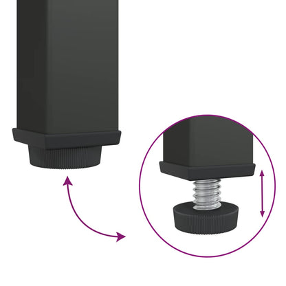 Highboard Černý 90 X 40 X 180 Cm Sklo A Ocel