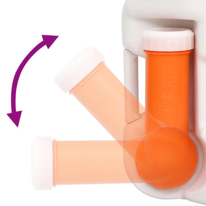 Integrovaná Kempingová Toaleta Bílá 24+17 L Hdpe A