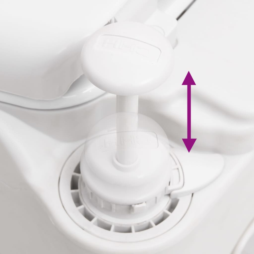 Integrovaná Kempingová Toaleta Bílá 24+17 L Hdpe A Pp