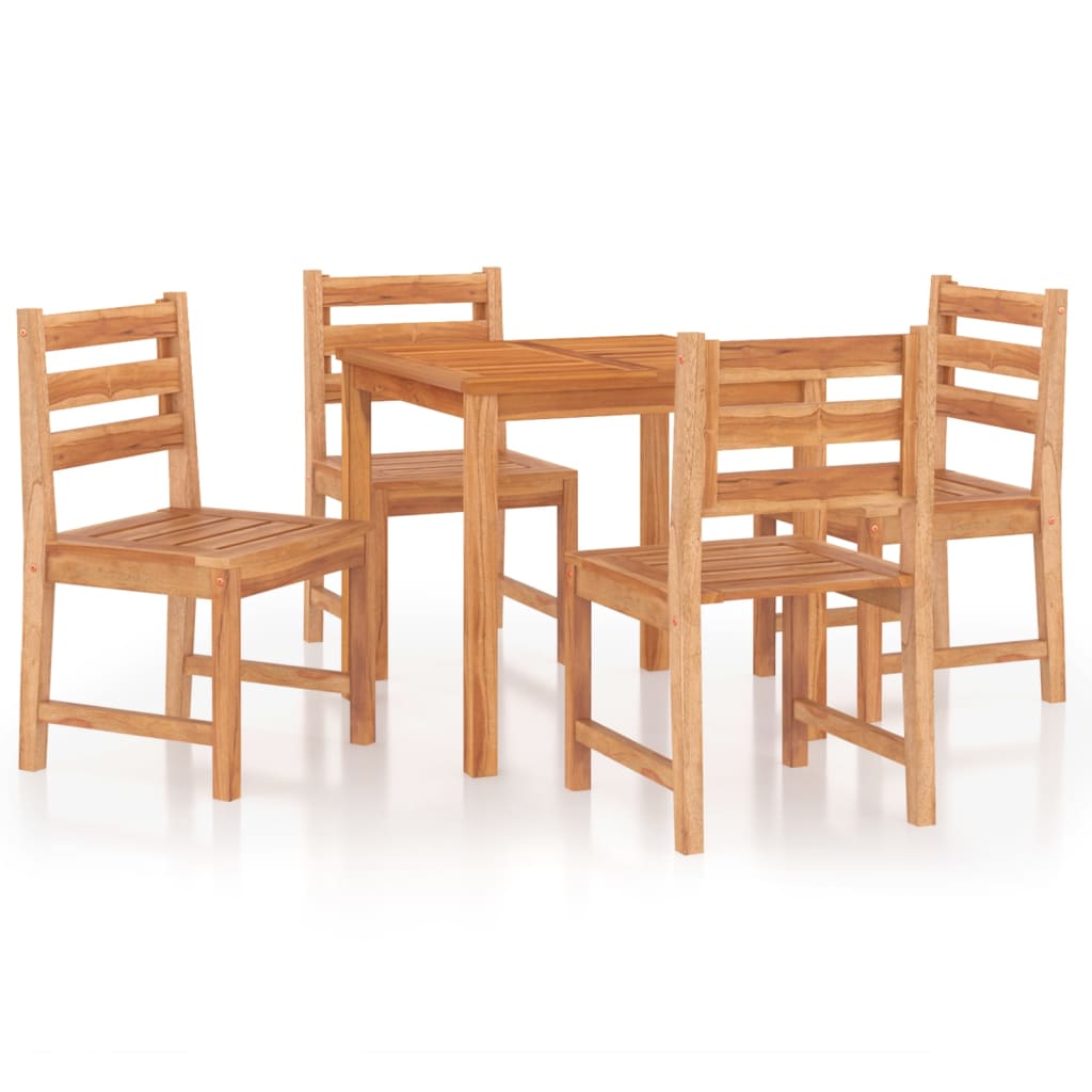 5Dílný Zahradní Jídelní Set Masivní Teakové Dřevo
