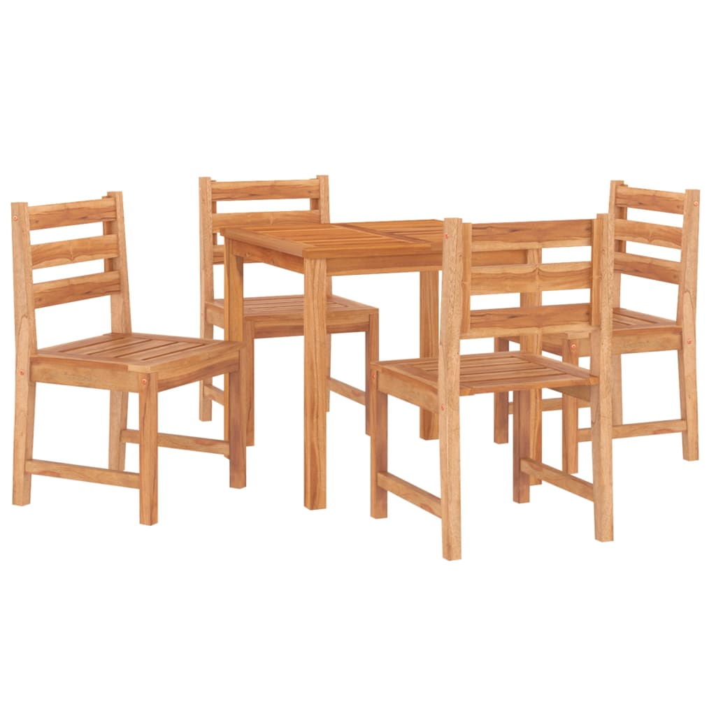 5Dílný Zahradní Jídelní Set Masivní Teakové Dřevo
