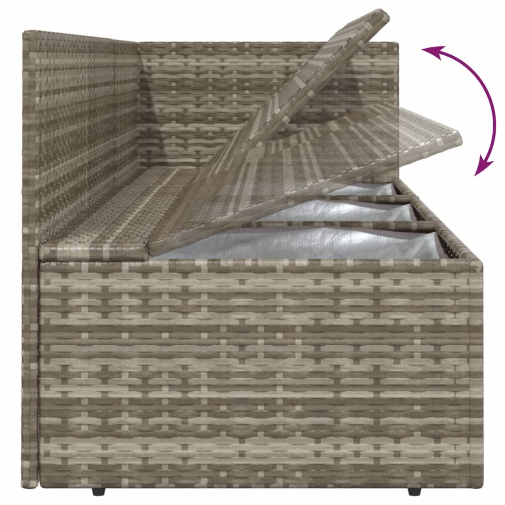 5Dílná Zahradní Sedací Souprava S Poduškami Šedá Polyratan