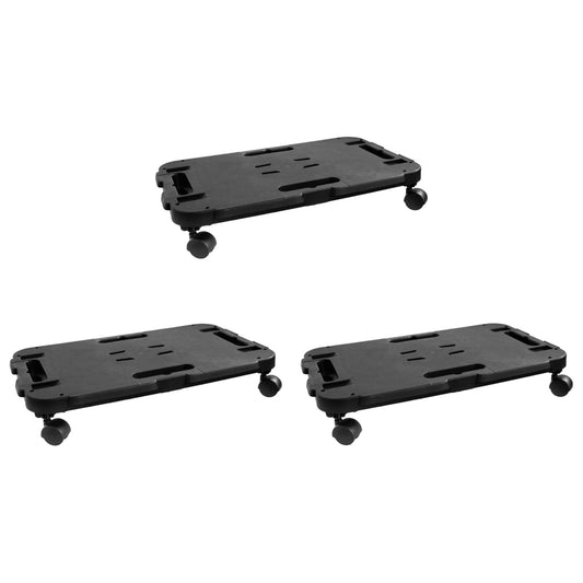 Přepravní Vozíky 3 Ks Černé Polypropylen 200 Kg