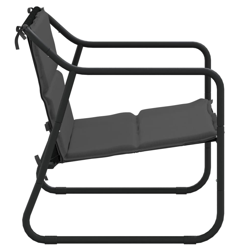 2Místná Zahradní Lavice S Poduškou Antracitová Ocel