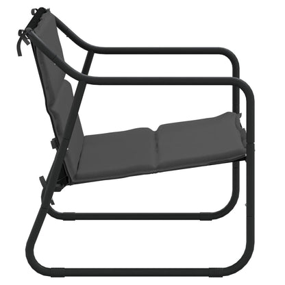 2Místná Zahradní Lavice S Poduškou Antracitová Ocel