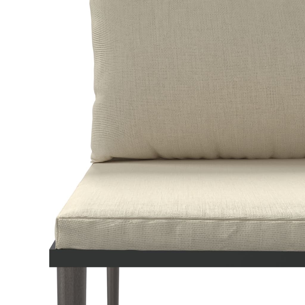 3Dílná Zahradní Sedací Souprava S Poduškami Šedá Polyratan