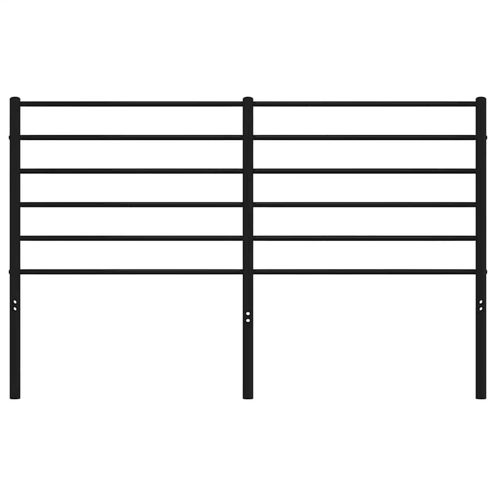 Kovové Čelo Postele Černé