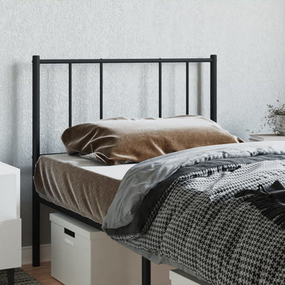 Kovové Náhradní Čelo Postele Černé 80 Cm