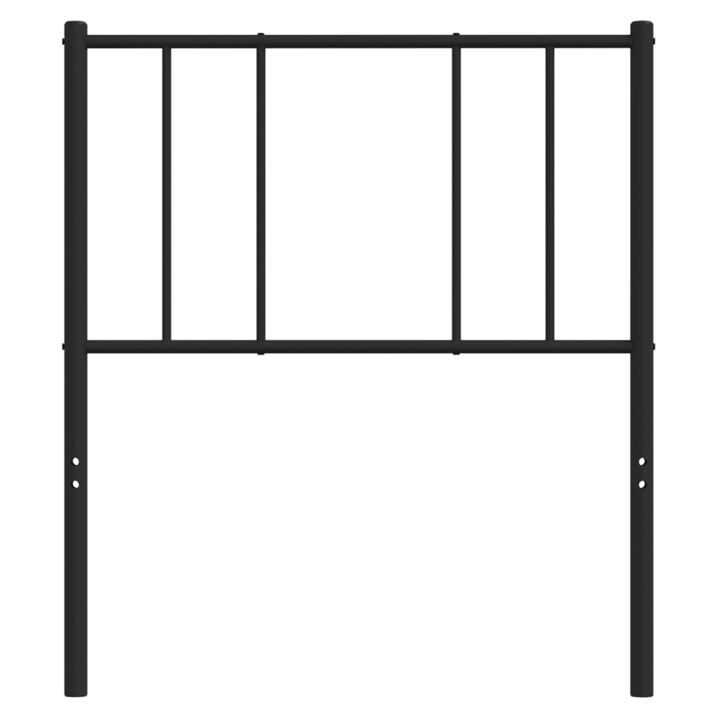 Kovové Náhradní Čelo Postele Černé 80 Cm