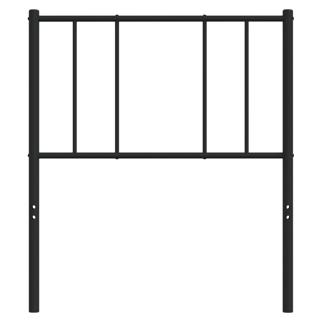 Kovové Náhradní Čelo Postele Černé 90 Cm