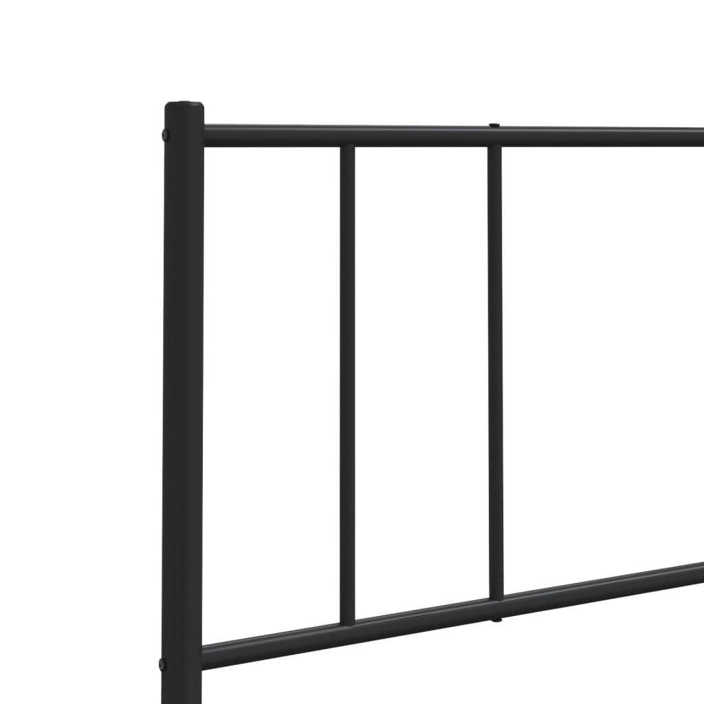 Kovové Náhradní Čelo Postele Černé 90 Cm