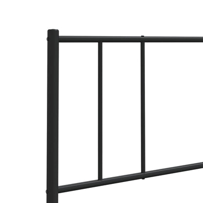 Kovové Náhradní Čelo Postele Černé 90 Cm