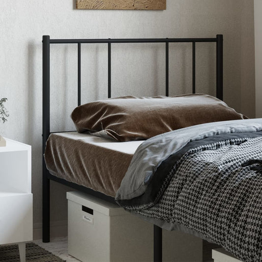 Kovové Náhradní Čelo Postele Černé 90 Cm