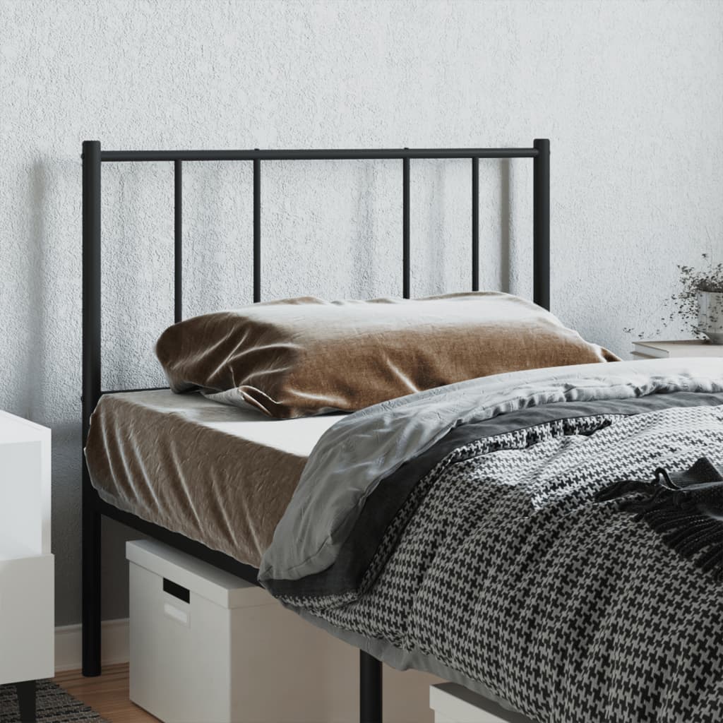 Kovové Náhradní Čelo Postele Černé 107 Cm