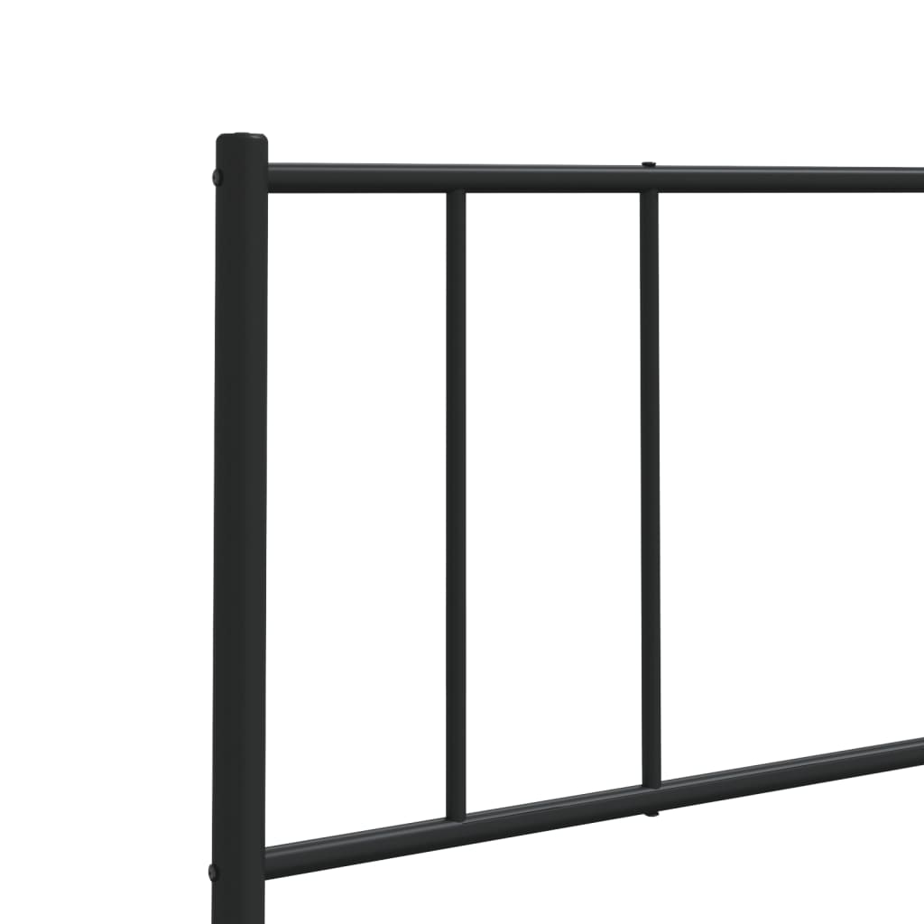 Kovové Náhradní Čelo Postele Černé 107 Cm