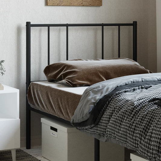 Kovové Náhradní Čelo Postele Černé 107 Cm