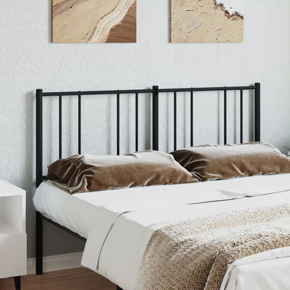Kovové Náhradní Čelo Postele Černé 140 Cm