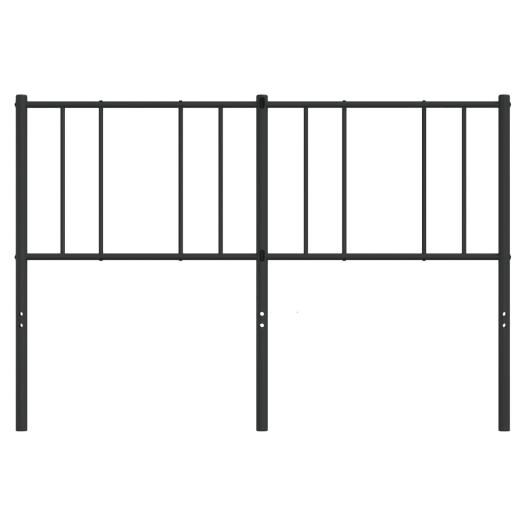 Kovové Náhradní Čelo Postele Černé 140 Cm