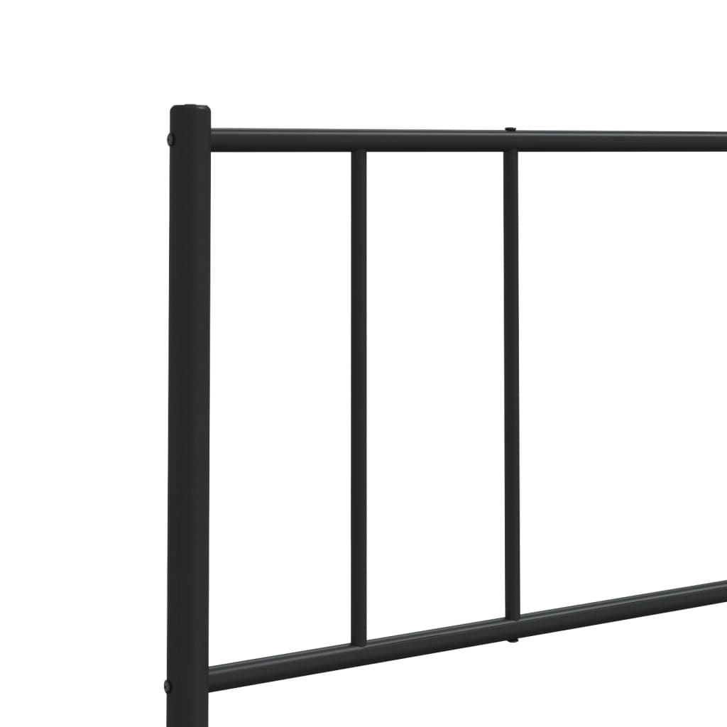 Kovové Náhradní Čelo Postele Černé 140 Cm