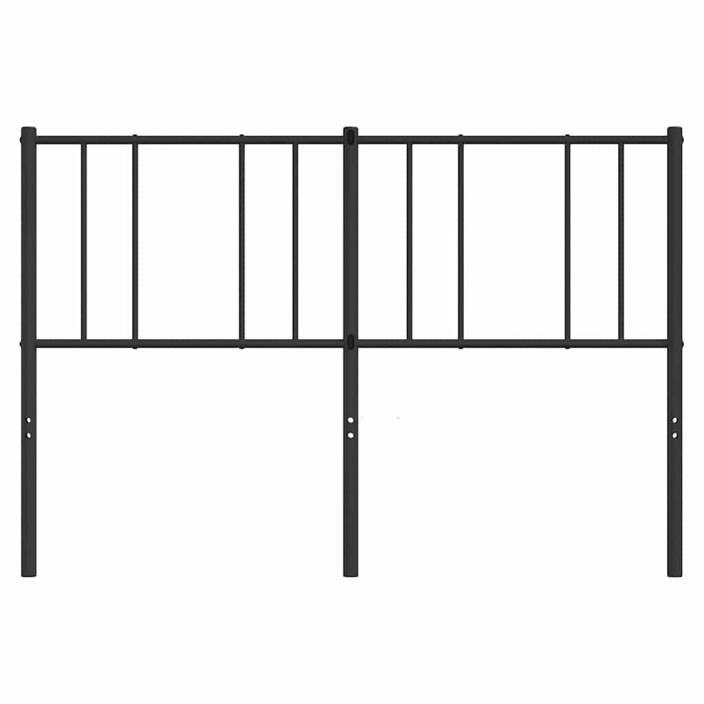 Kovové Náhradní Čelo Postele Černé 150 Cm