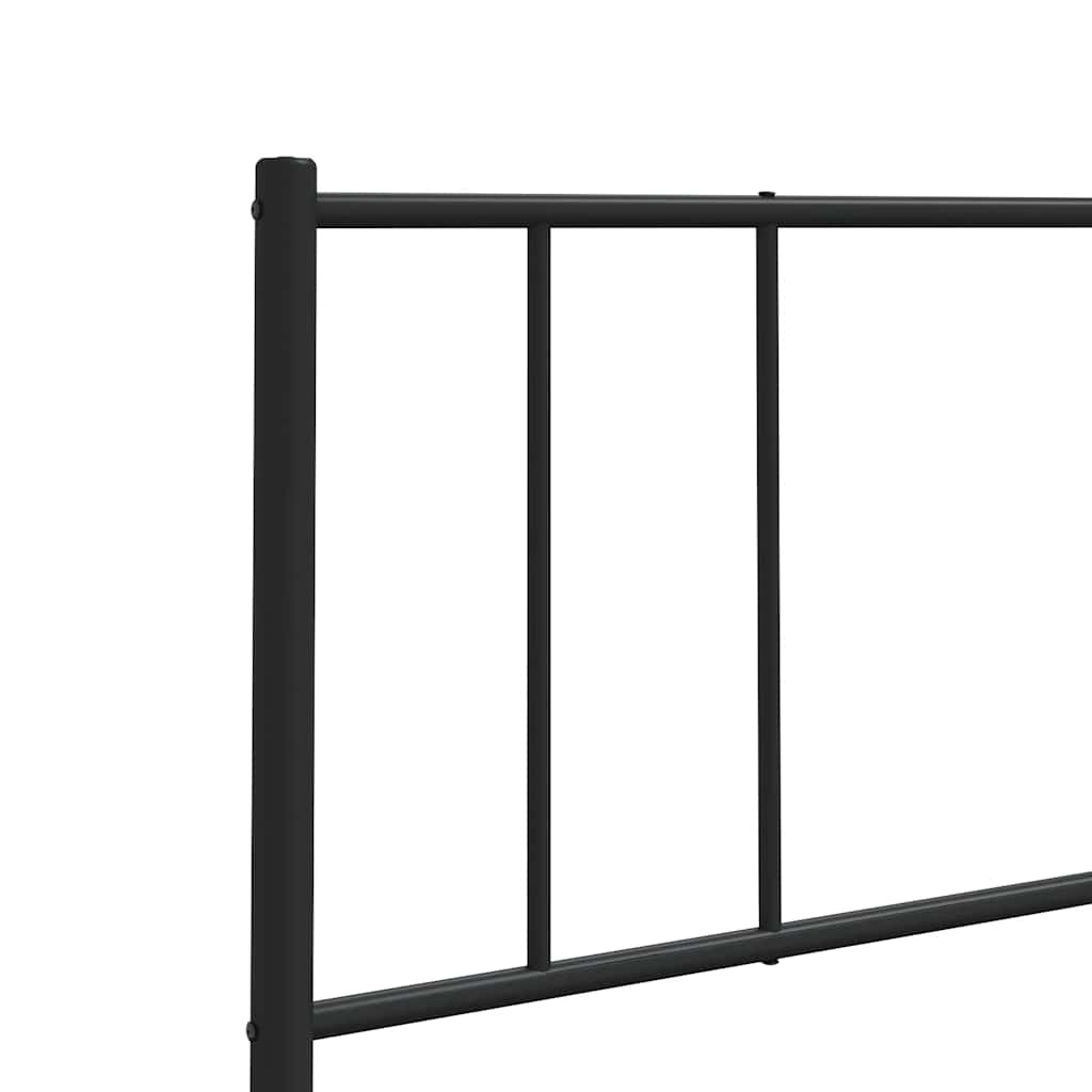 Kovové Náhradní Čelo Postele Černé 150 Cm