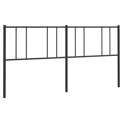 Kovové Náhradní Čelo Postele Černé 200 Cm