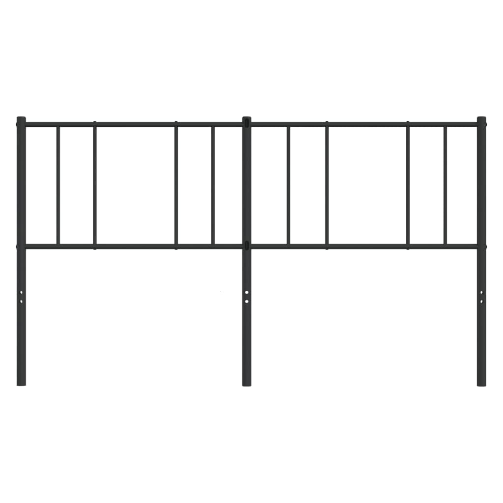 Kovové Náhradní Čelo Postele Černé 200 Cm