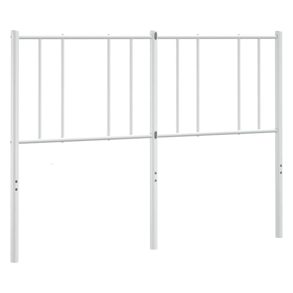 Kovové Náhradní Čelo Postele Bílé 135 Cm