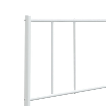 Kovové Náhradní Čelo Postele Bílé 150 Cm