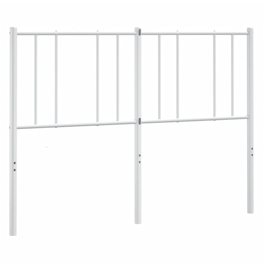 Kovové Náhradní Čelo Postele Bílé 160 Cm