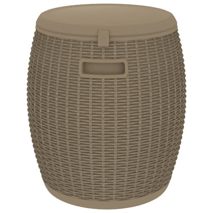 Zahradní Úložný Box 4 V 1 Světle Hnědý Polypropylen