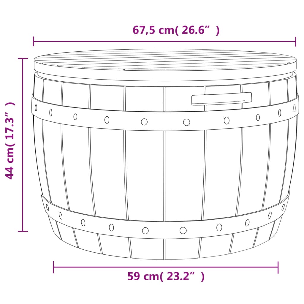 Zahradní Úložný Box 3 V 1 Černý Polypropylen