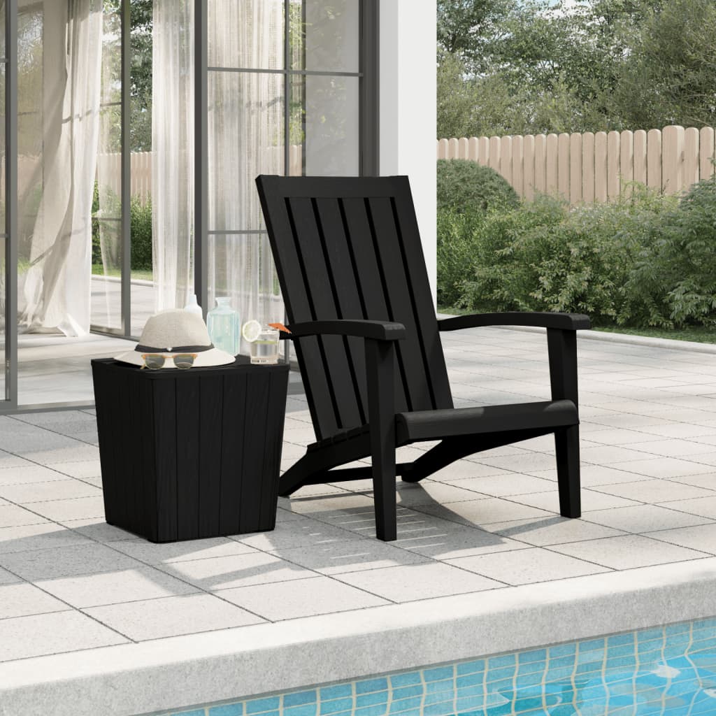 Zahradní Židle Adirondack 2 Ks Černé Polypropylen