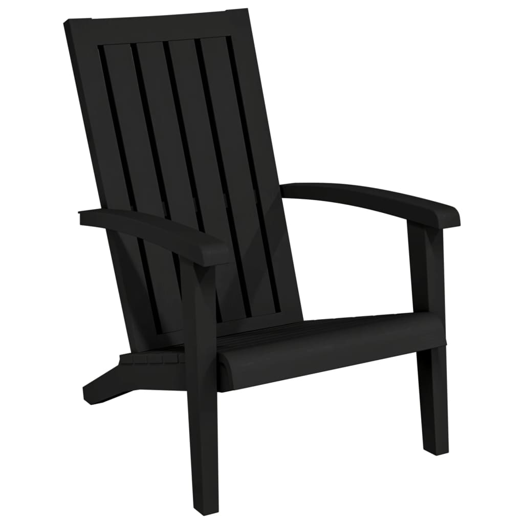 Zahradní Židle Adirondack 2 Ks Černé Polypropylen