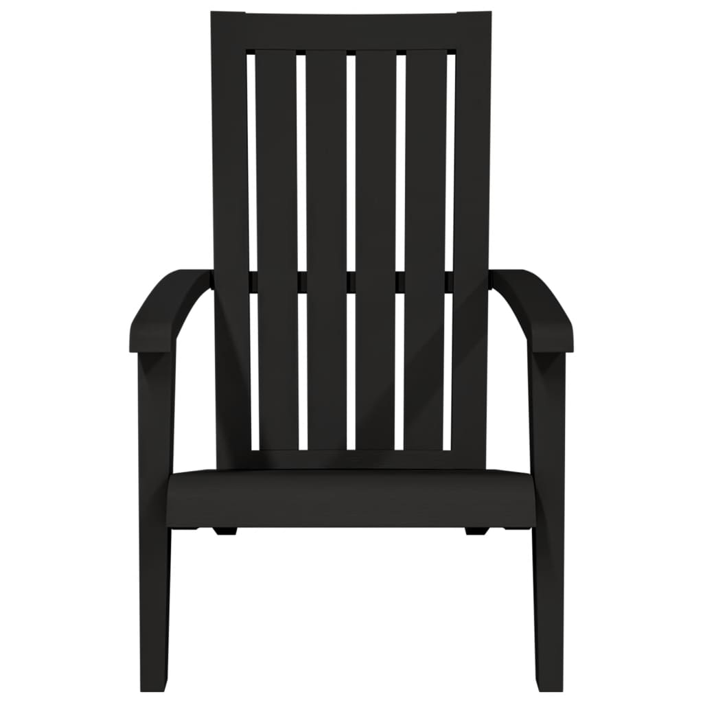 Zahradní Židle Adirondack 2 Ks Černé Polypropylen