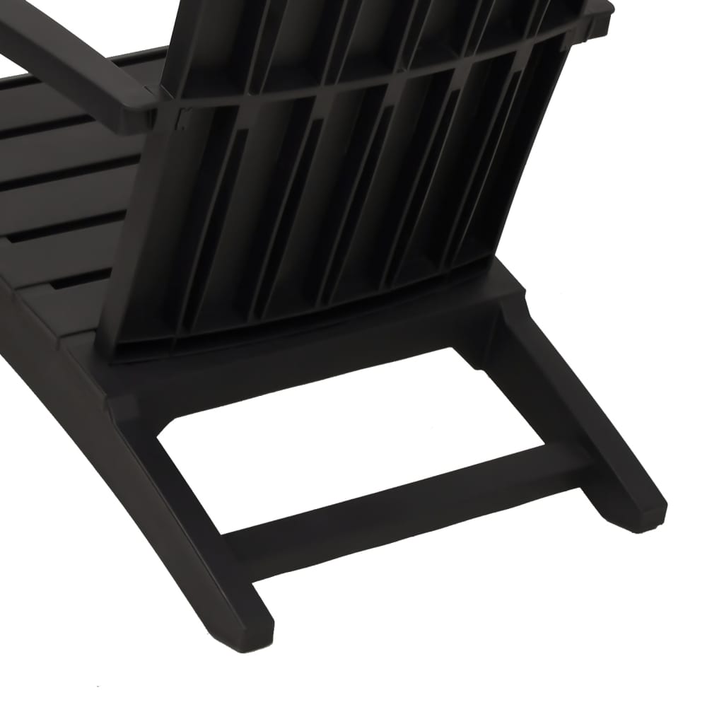 Zahradní Židle Adirondack 2 Ks Černé Polypropylen