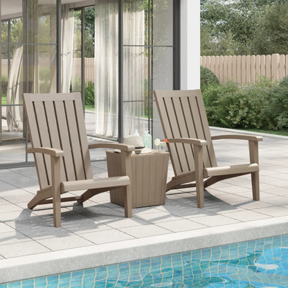 Zahradní Židle Adirondack 2 Ks Černé Polypropylen