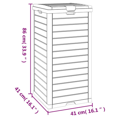 Venkovní Odpadkový Koš Černý 41 X 41 X 86 Cm Polypropylen