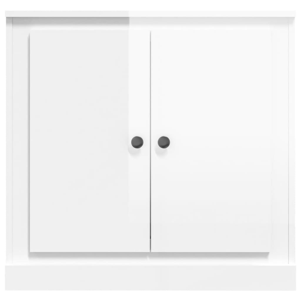 Příborník Bílý Vysoký Lesk 70 X 35,5 X 67,5 Cm Kompozitní Dřevo