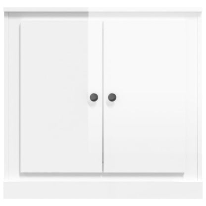 Příborník Bílý Vysoký Lesk 70 X 35,5 X 67,5 Cm Kompozitní Dřevo