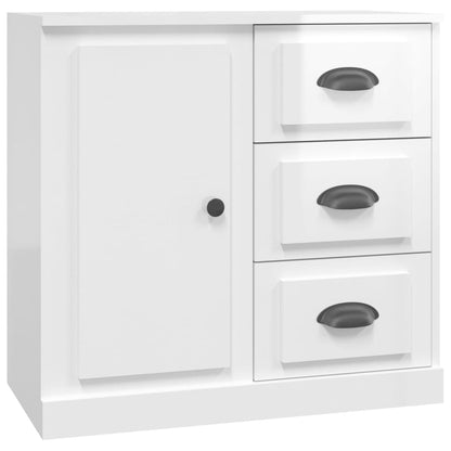 Příborník Bílý Vysoký Lesk 70 X 35,5 X 67,5 Cm Kompozitní Dřevo