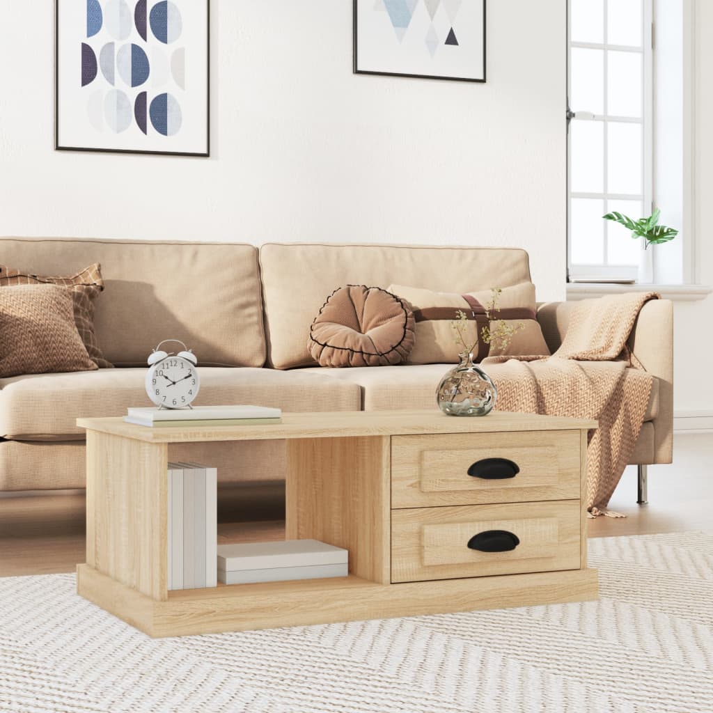 Konferenční Stolek Bílý S Leskem 90X50X35 Cm Kompozitní Dřevo