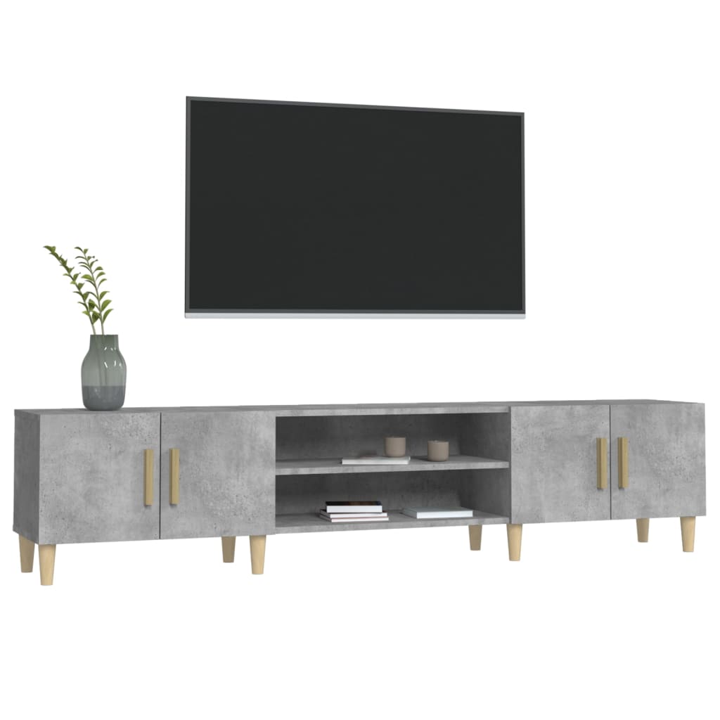 Tv Skříňka Betonově Šedá 180 X 31,5 X 40 Cm Kompozitní Dřevo