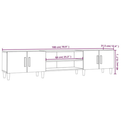 Tv Skříňka Betonově Šedá 180 X 31,5 X 40 Cm Kompozitní Dřevo
