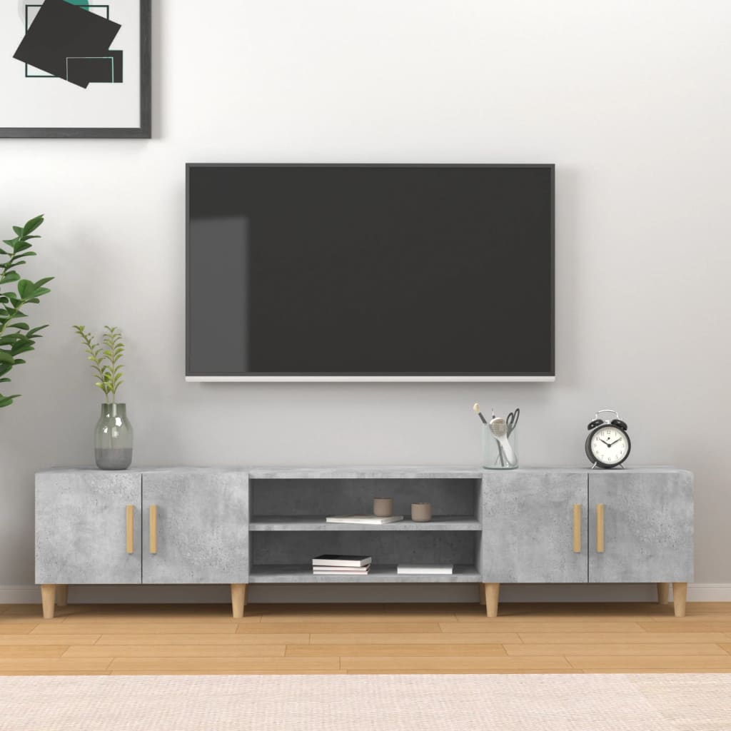 Tv Skříňka Betonově Šedá 180 X 31,5 X 40 Cm Kompozitní Dřevo