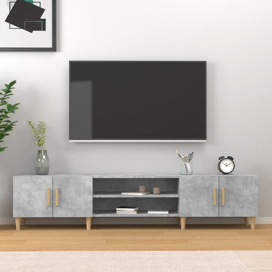 Tv Skříňka Betonově Šedá 180 X 31,5 X 40 Cm Kompozitní Dřevo