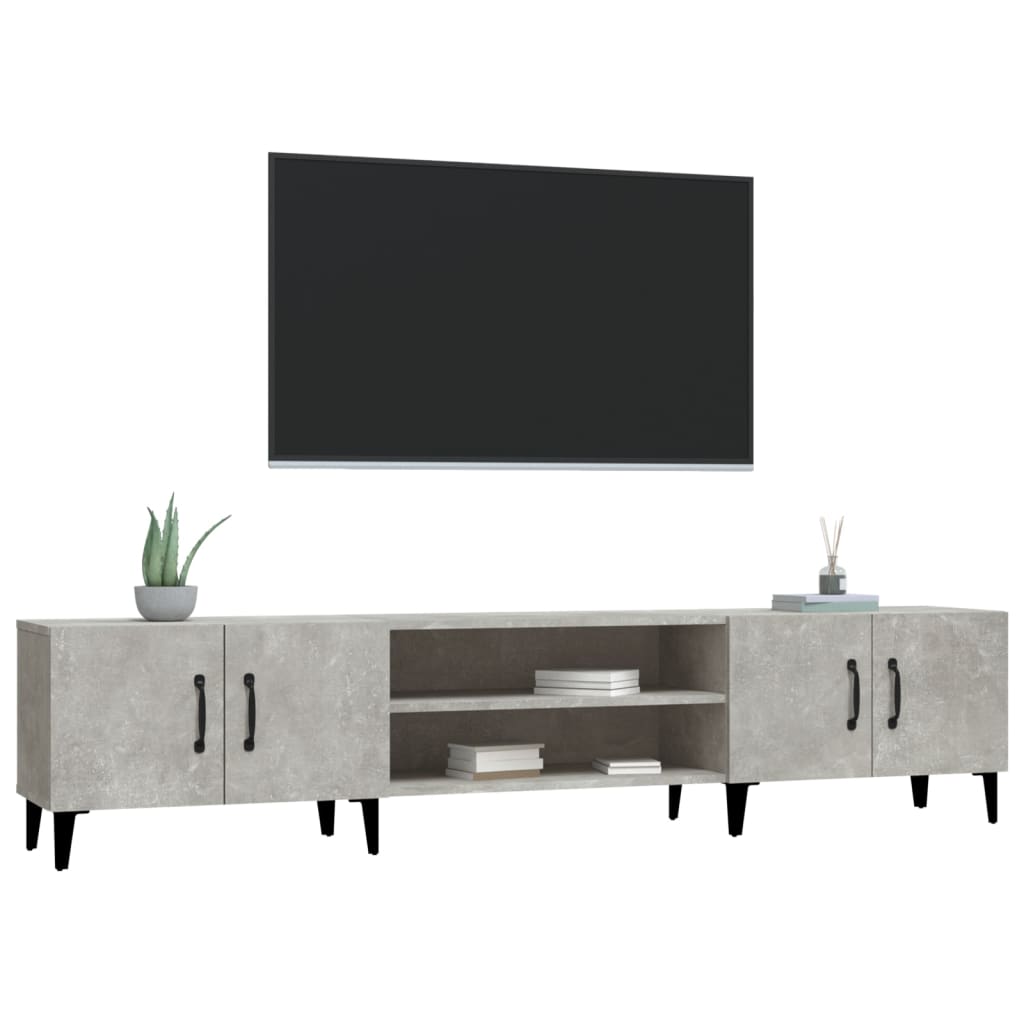 Tv Skříňka Betonově Šedá 180 X 31,5 X 40 Cm Kompozitní Dřevo
