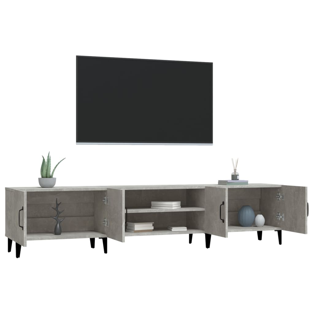 Tv Skříňka Betonově Šedá 180 X 31,5 X 40 Cm Kompozitní Dřevo