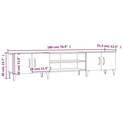 Tv Skříňka Betonově Šedá 180 X 31,5 X 40 Cm Kompozitní Dřevo