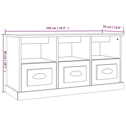 Tv Skříňka 100 X 35 X 50 Cm Kompozitní Dřevo